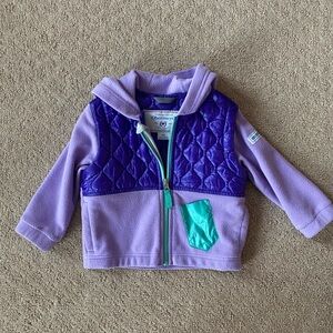 Obermeyer Girl’s Purple Quilted Fleece with Pockets and Hood